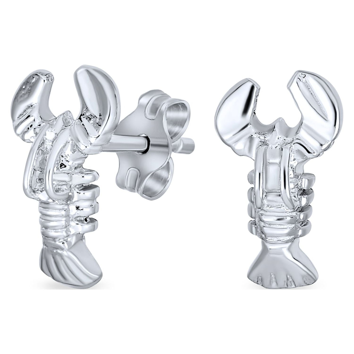 Bling Jewelry Small Nautical Vacation Be My Lobster Stud Earrings