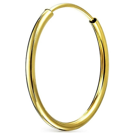 Bling Jewelry Tiny 1pc 14K Gold Hoop Tragus Cartilage Piercing Conch Daith Earring .70 Inch