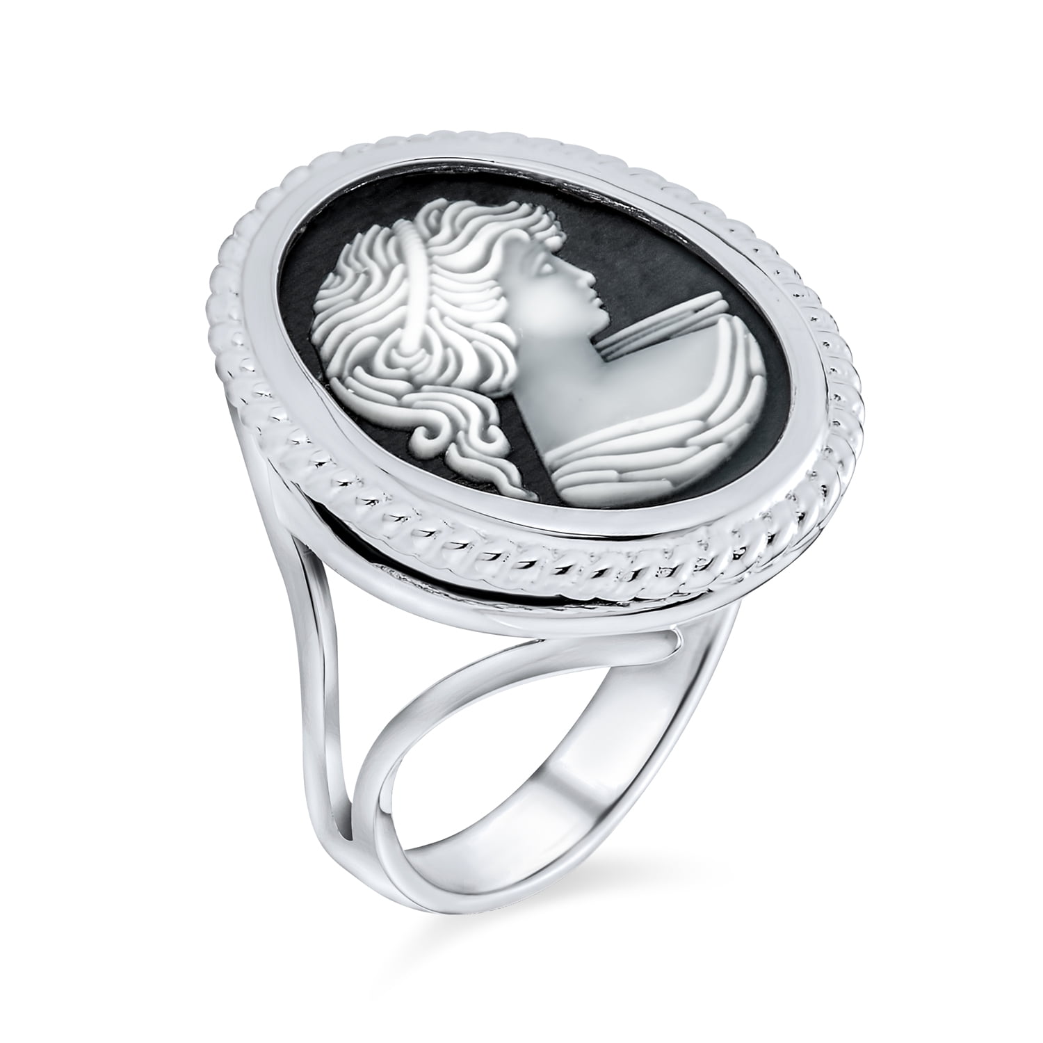 Sterling Silver Cameo Ring • PreAdored® Sustainable Luxury