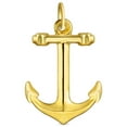 thumbnail image 1 of Bling Jewelry Womens 14K Gold Anchor Pendant Necklace Nautical Boat Sailor Design, 1 of 5