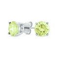 thumbnail image 1 of Bling Jewelry Womens 1Ct Round CZ Stud Earrings Sterling Silver 7MM Birth Month Colors, 1 of 6