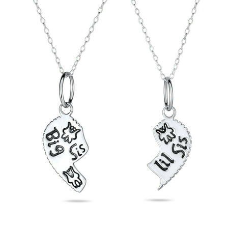 Bling Jewelry Womens 2 PCS BFF Best Friend Sisters Heart Puzzle Pendant Necklace