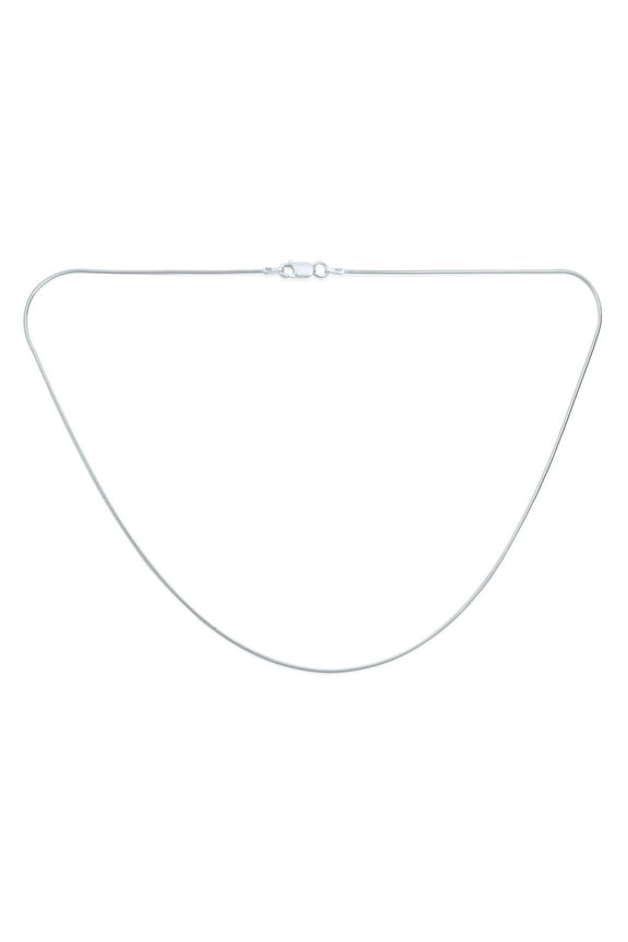 Womens 2MM Sterling Silver Snake Chain Necklace Made in Italy