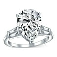 thumbnail image 1 of Bling Jewelry Womens 7CT CZ Pear Shape Solitaire Engagement Ring Side Stones, 1 of 7