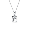 thumbnail image 1 of Bling Jewelry Womens ABC Block Letter Initial Pendant Necklace Silver Alphabet, 1 of 4