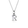 thumbnail image 1 of Bling Jewelry Womens ABC Block Letter Initial Pendant Necklace Silver Alphabet, 1 of 4