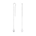 thumbnail image 1 of Bling Jewelry Womens Amulet Hamsa Hand Dangle Earrings Spiritual Threader Silver, 1 of 4