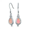 thumbnail image 1 of Bling Jewelry Womens Antique Dangle Gemstone Earrings Iridescent Opal Silver, 1 of 5