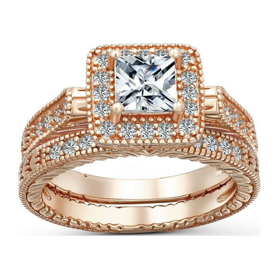 Bling Jewelry Womens Art Deco Cocktail Statement Ring with Blue Sapphire CZ