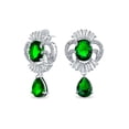 thumbnail image 1 of Bling Jewelry Womens Art Deco Cubic Zirconia Dangle Chandelier Earrings Silver, 1 of 6