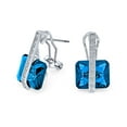 thumbnail image 1 of Bling Jewelry Womens Dangle Chandelier Earrings Square Simulated Gemstones, 1 of 7