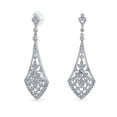 thumbnail image 1 of Bling Jewelry Womens Art Deco Fan Teardrop Crystal Dangle Chandelier Earrings, 1 of 5