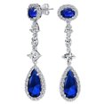 thumbnail image 1 of Bling Jewelry Womens Art Deco Vintage Dangle Chandelier Earrings CZ Teardrop, 1 of 6