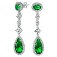 thumbnail image 1 of Bling Jewelry Womens Art Deco Vintage Dangle Chandelier Earrings CZ Teardrop, 1 of 6