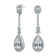 thumbnail image 1 of Bling Jewelry Womens Art Deco Dangle Chandelier Earrings CZ Teardrop Gemstone, 1 of 4
