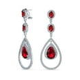 thumbnail image 1 of Bling Jewelry Womens Art Deco Wedding Gemstone CZ Dangle Chandelier Earrings, 1 of 5
