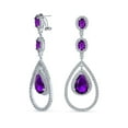 thumbnail image 1 of Bling Jewelry Womens Art Deco Wedding Gemstone CZ Dangle Chandelier Earrings, 1 of 5