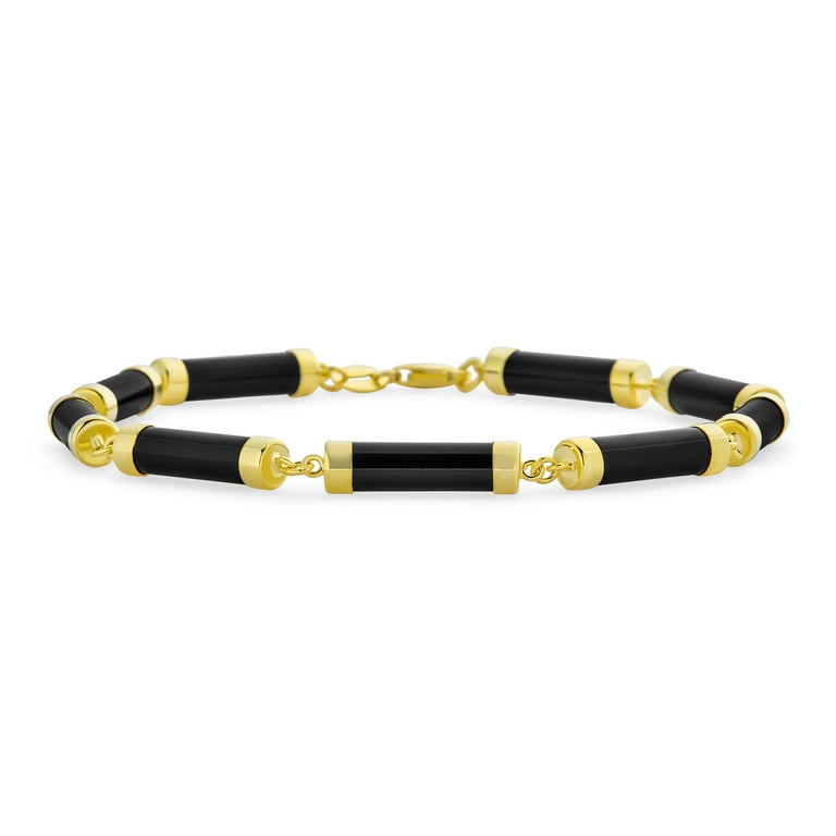 Multiple Colored Gemstone Chain Bracelet Gold-plated Sterling Silver Multiple Colored Gemstone Chain Bracelet Gold-plated Sterling Silver