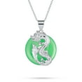 thumbnail image 1 of Bling Jewelry Womens Asian Style Green Jade Dragon Pendant Necklace 18 Inch, 1 of 5