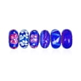 thumbnail image 1 of Bling Jewelry Womens Shades of Blue Murano Glass Swirl Flower Charm Bead Set, 1 of 4