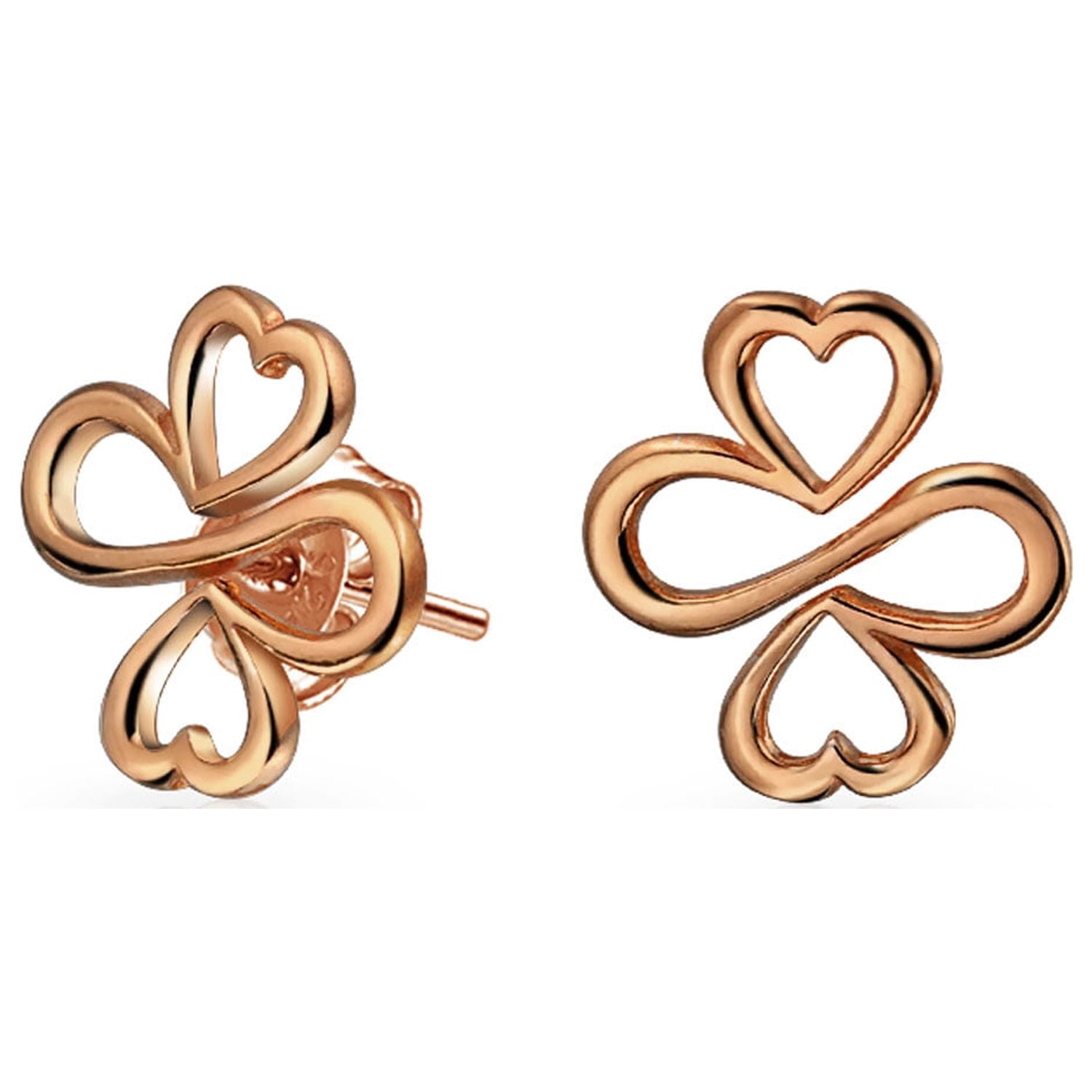 Bling Jewelry Womens Ayllu Intertwine Heart Infinity Clover Stud