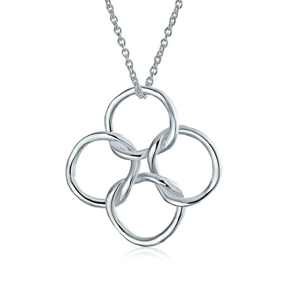 Bling Jewelry Womens Eternal Friendship Pendant Necklace Interlocking Infinity