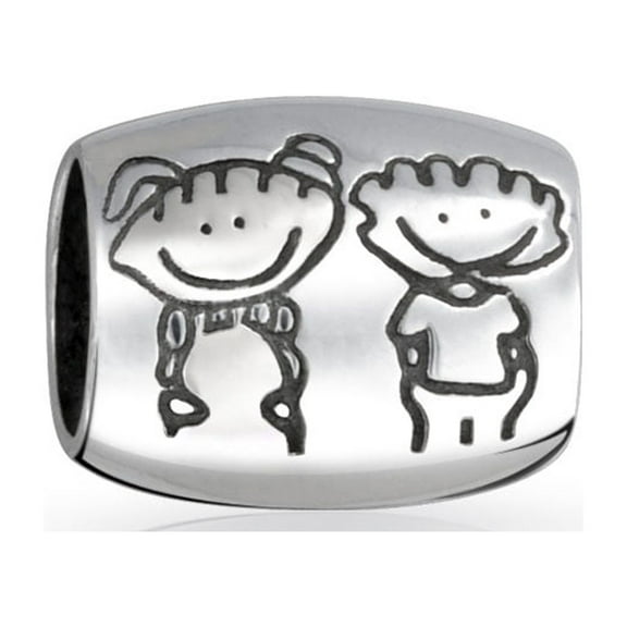 Bling Jewelry Womens BFF Friendship Charm Bead Silver for European Bracelet