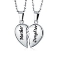 thumbnail image 1 of Bling Jewelry Womens Mother Daughter Split 2 pcs Breakable Heart Puzzle Pendant Necklace Stainless, 1 of 5