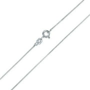 BLING JEWELRY Womens Basic Ultra Thin 1MM Gold Plated Silver Box Chain Necklace