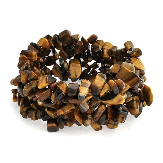 Bling Jewelry Womens Big Chunky Gemstone Chips Stretch Bracelet Crystal Accents