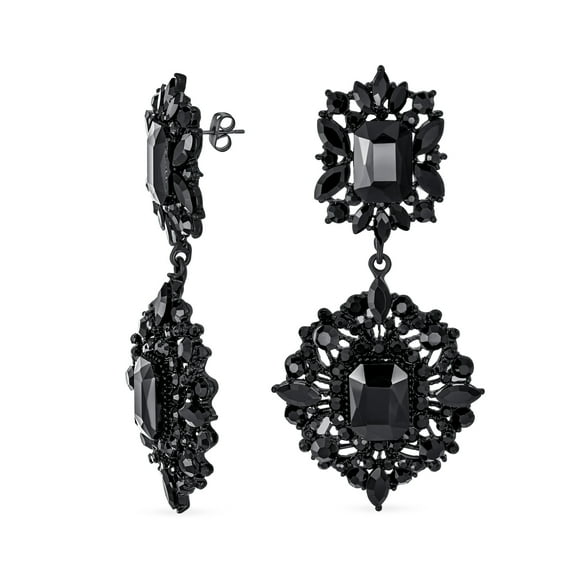 Bling Jewelry Womens Crystal Art Deco Vintage Gatsby Gemstone Dangle Earrings