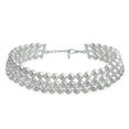 thumbnail image 1 of Bling Jewelry Womens Classic Bridal 3 Strand Wide Simulated Pearl Choker Collar Necklace, 1 of 5
