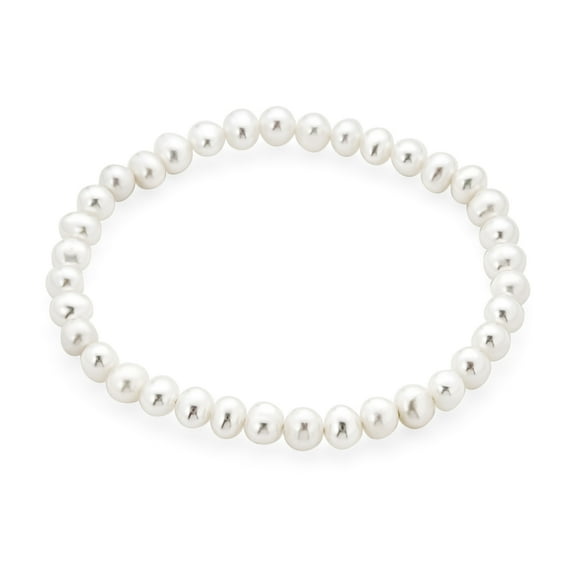 Bling Jewelry Womens Bridal PinkWhite Pearl Stretch Bracelet Love Knot Infinity 7-8MM Wedding Jewelry