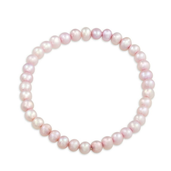 Bling Jewelry Womens Bridal PinkWhite Pearl Stretch Bracelet Love Knot Infinity 7-8MM Wedding Jewelry