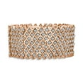 thumbnail image 1 of Bling Jewelry Womens Brides Wedding Fashion Rose Gold Crystal Stretch Bracelet, 1 of 5