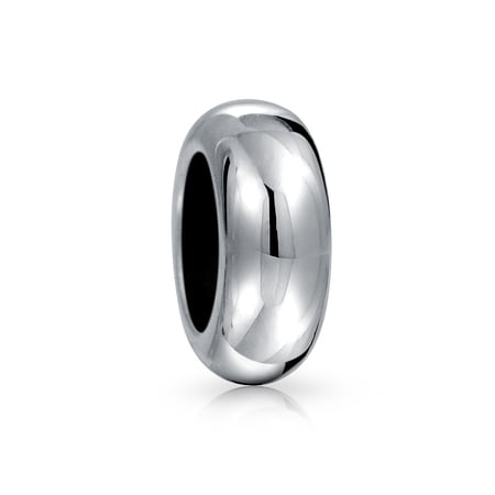 Bling Jewelry Womens Spacer Stopper Bead Charm Rubber Center Sterling Silver Fits European Bracelet