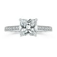 thumbnail image 1 of Bling Jewelry Womens 2.5CT CZ Square Solitaire Engagement Ring Pave Stone Band, 1 of 5