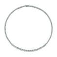 thumbnail image 1 of Bling Jewelry Womens Bridal Graduated CZ Round Statement Tennis Necklace Collar Rhodium Plated, 1 of 6