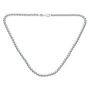BLING JEWELRY Womens Polished Ball Bead Strand Necklace 4MM 16-18 Inch Italy