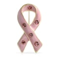 thumbnail image 1 of Bling Jewelry Womens Crystal Accent Pink Ribbon Breast Cancer Survivor Brooch Pin, 1 of 4