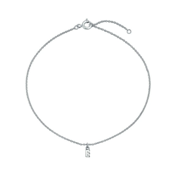 Bling Jewelry Womens Dainty Alphabet Block Letter Anklet Ankle Bracelet Sterling Silver