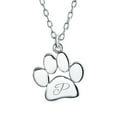 thumbnail image 1 of Bling Jewelry Womens Dainty Paw Print Pendant Necklace for Pets in Gold Plated Sterling Silver, 1 of 4