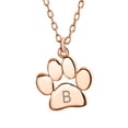 thumbnail image 1 of Bling Jewelry Womens Dainty Pet Paw Print Pendant Necklace Animal Jewelry Rose Gold Plated Silver, 1 of 2