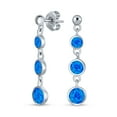 thumbnail image 1 of Bling Jewelry Womens  Dangle Gemstone Earrings with Opal and 14K Gold Plated Sterling Silver, 1 of 6