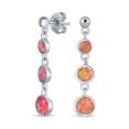 thumbnail image 1 of Bling Jewelry Womens  Dangle Gemstone Earrings with Opal and 14K Gold Plated Sterling Silver, 1 of 6