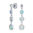 thumbnail image 1 of Bling Jewelry Womens  Dangle Gemstone Earrings with Opal and 14K Gold Plated Sterling Silver, 1 of 5