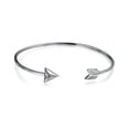 thumbnail image 1 of Bling Jewelry Womens Delicate Minimalist Cupid's Arrow Bangle Bracelet Sterling Silver Stackable, 1 of 6