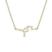 BLING JEWELRY Womens Delicate Zodiac Constellation Pendant Necklace 14K Gold Plated Sterling Silver