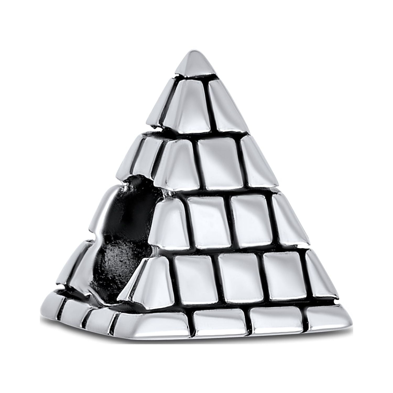 Bling Jewelry Womens Egyptian Pyramid Charm Bead Sterling Silver