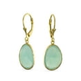 thumbnail image 1 of Bling Jewelry Womens Elegant Oval Pastel Stone Dangle Earrings Pink Aqua Mint Green 14K Gold-Plated, 1 of 6